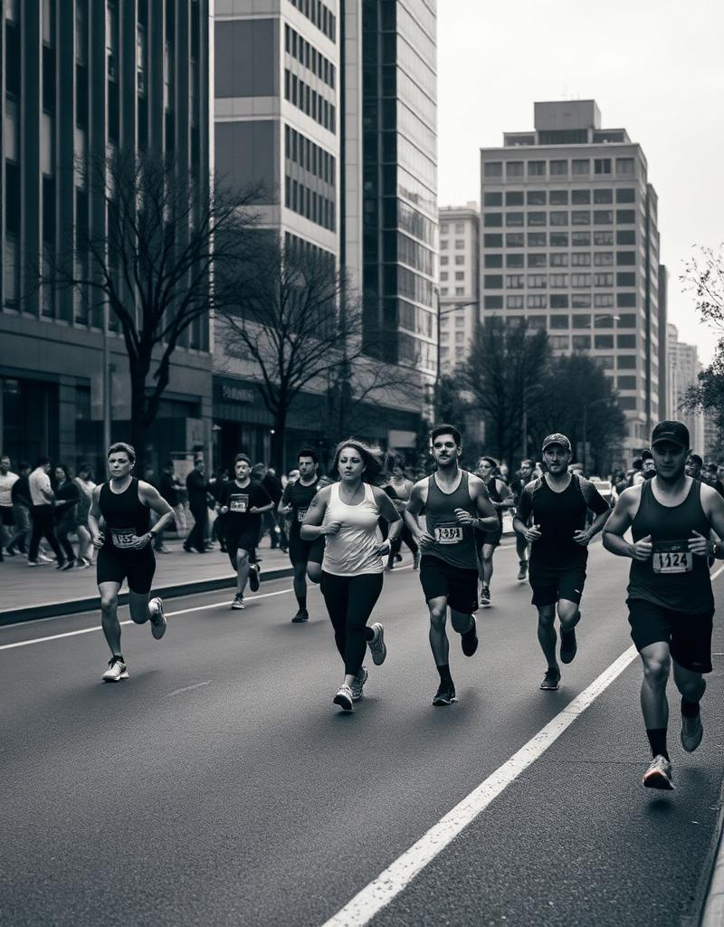 Urban running club session